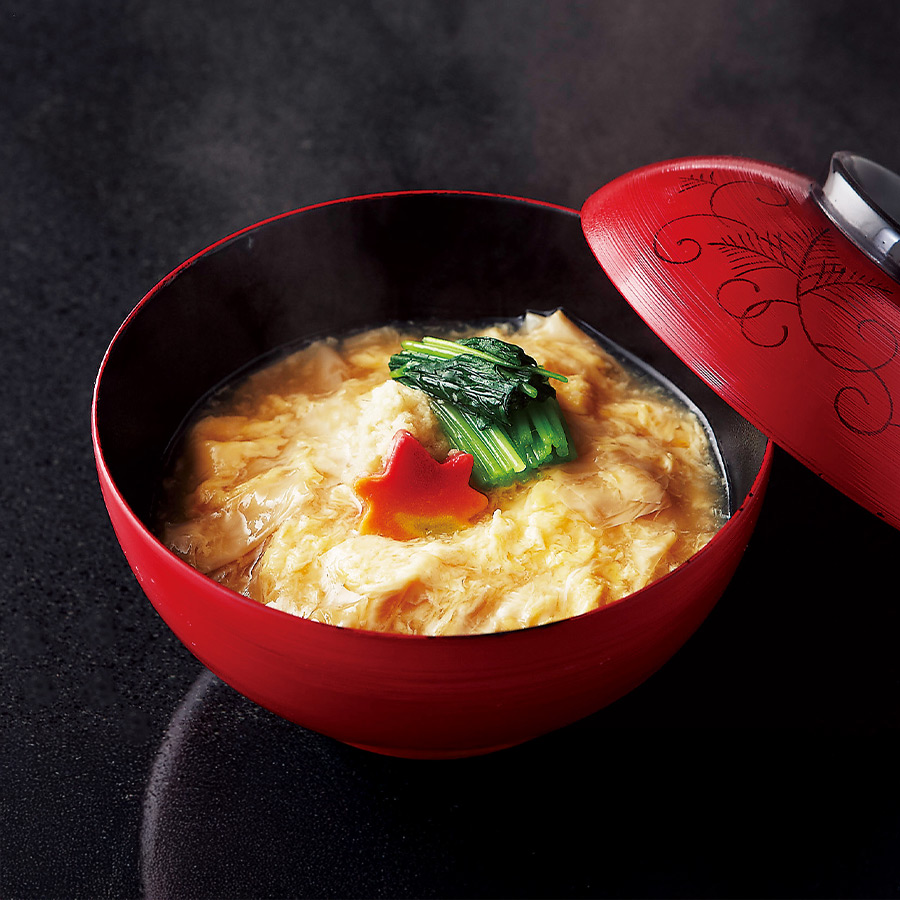 生ゆば丼:昆布と鰹出汁に生湯葉を添えた丼
