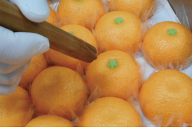 観察された和菓子の細部